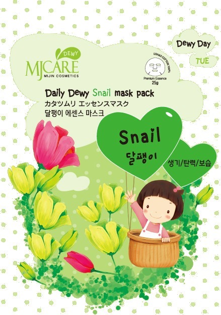 

Mijin Cosmetics Mj Care Daily Dewy Snail Mask Pack