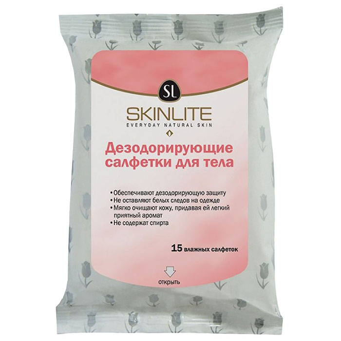 

Салфетки Skinlite дезодорирующие салфетки для тела