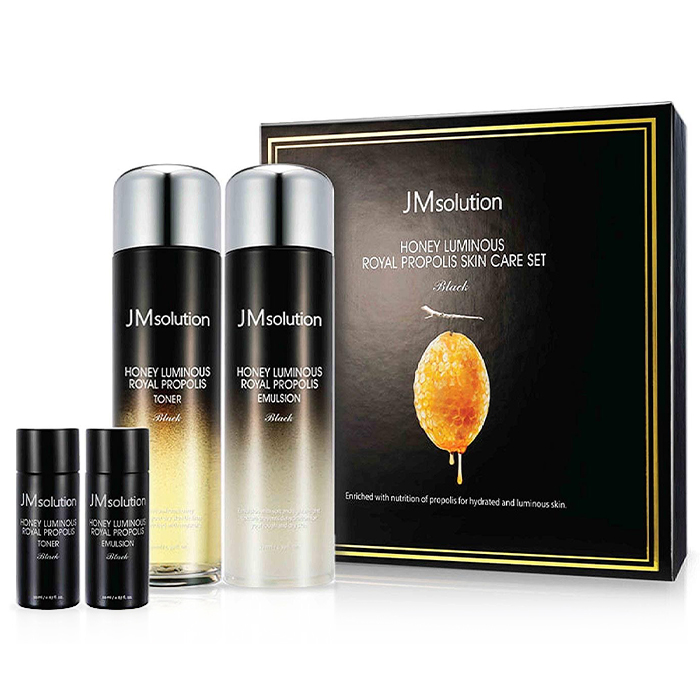 

JMsolution Honey Luminous Royal Propolis Skin Care Set Black