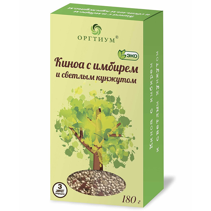 

Киноа Оргтиум киноа с имбирем и кунжутом светлым