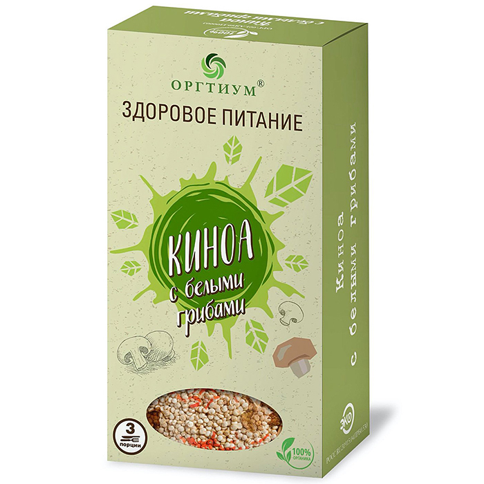 

Киноа Оргтиум киноа с белыми грибами