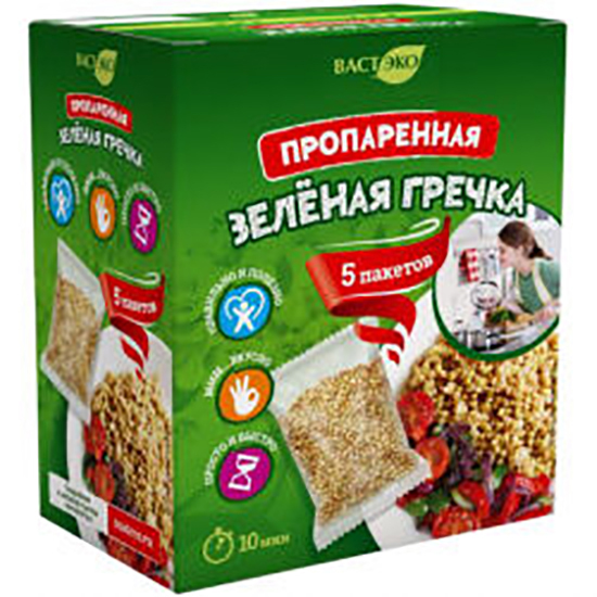 

Гречка ВастЭко пропаренная зеленая гречка