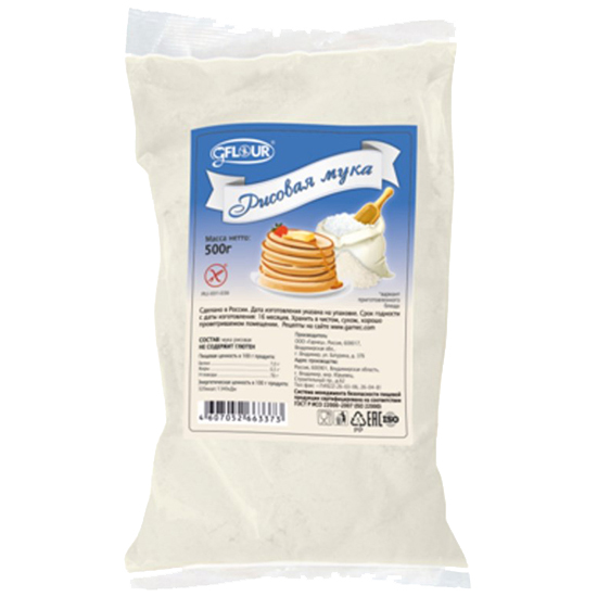 

Мука GFlour мука без глютена рисовая