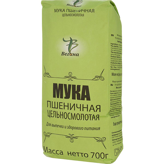 

Мука Вегана мука пшеничная цельнозерновая