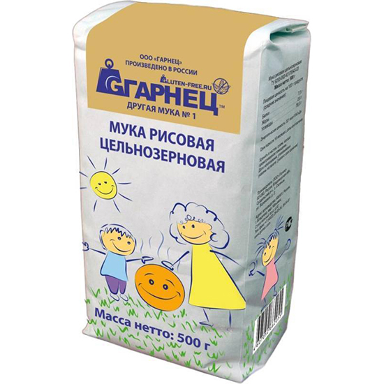 

Мука Garnec мука рисовая цельнозерновая