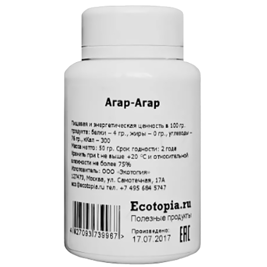 

Агар-агар Ecotopia агар-агар