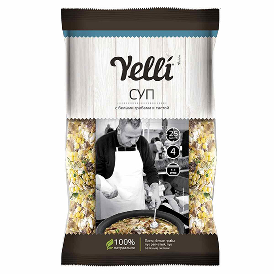 

Суп Yelli с белыми грибами и пастой