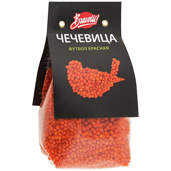 

Чечевица Bravolli чечевица красная Футбол