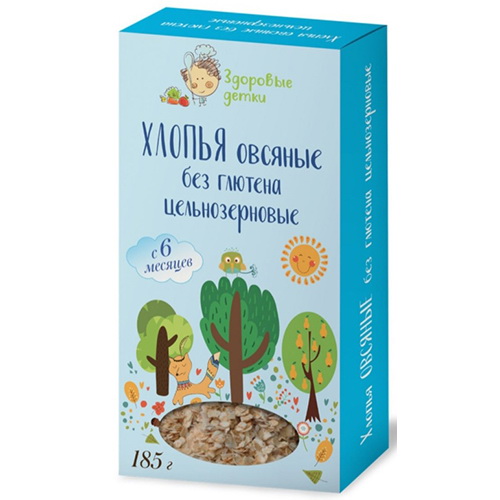 

Хлопья Здоровые Детки овсяные хлопья без глютена