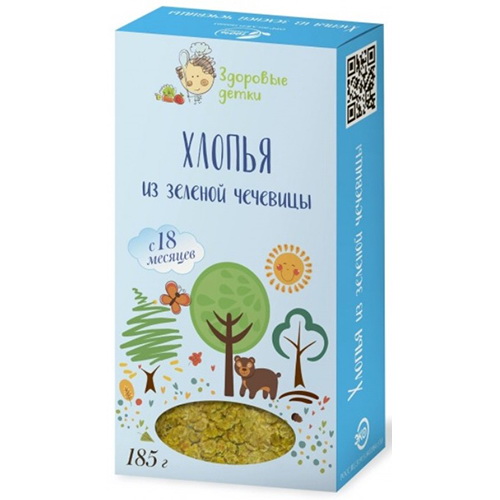 

Хлопья Здоровые Детки хлопья зеленой чечевицы