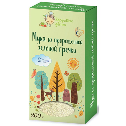 

Мука Здоровые Детки мука пророщенной зеленой гречки