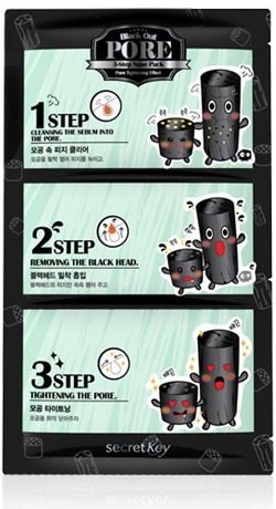 

Secret Key Black Out Pore Step Nose Pack