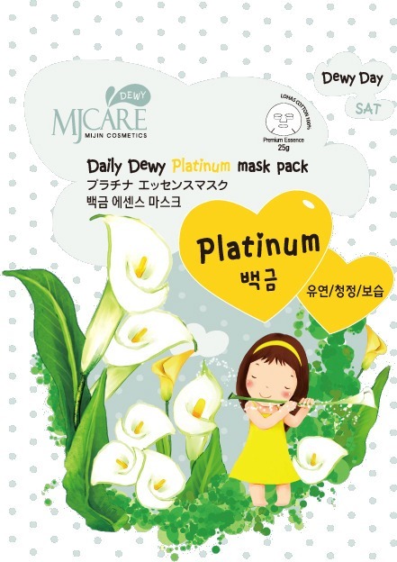 

Mijin Cosmetics Mj Care Daily Dewy Platinum Mask Pack