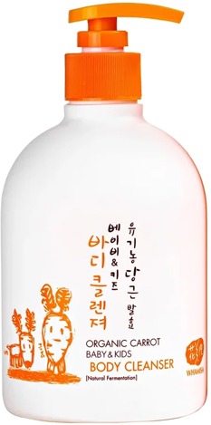 

Whamisa Organic Carrot Baby and Kids Body Cleanser Natural Fermentation